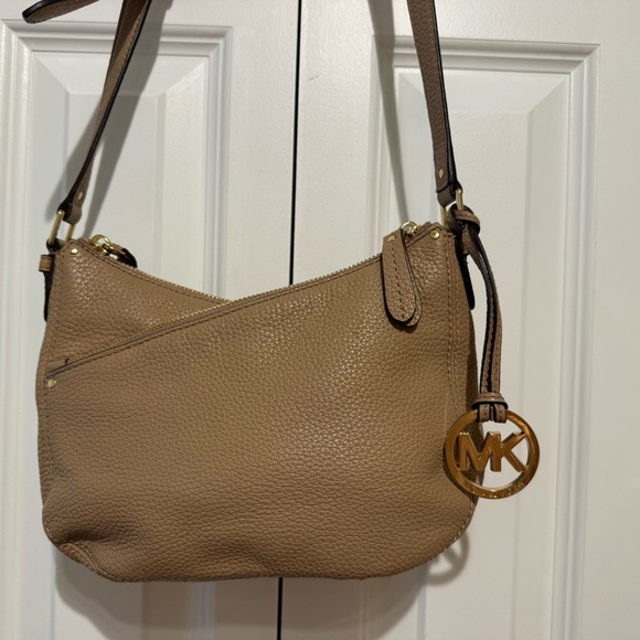 Michael Kors Brown Pebbled Leather Shoulder Bag - Picture 1 of 15
